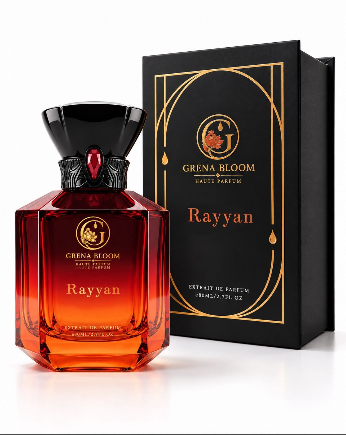 Grena Bloom luxury perfume bottle detail